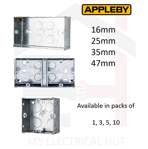 triple metal back box 25mm|galvanized metal back box.